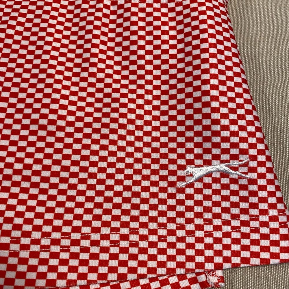 Slazenger Red and White Checkered golf skirt with shorts skort Apparel - Picture 8 of 9